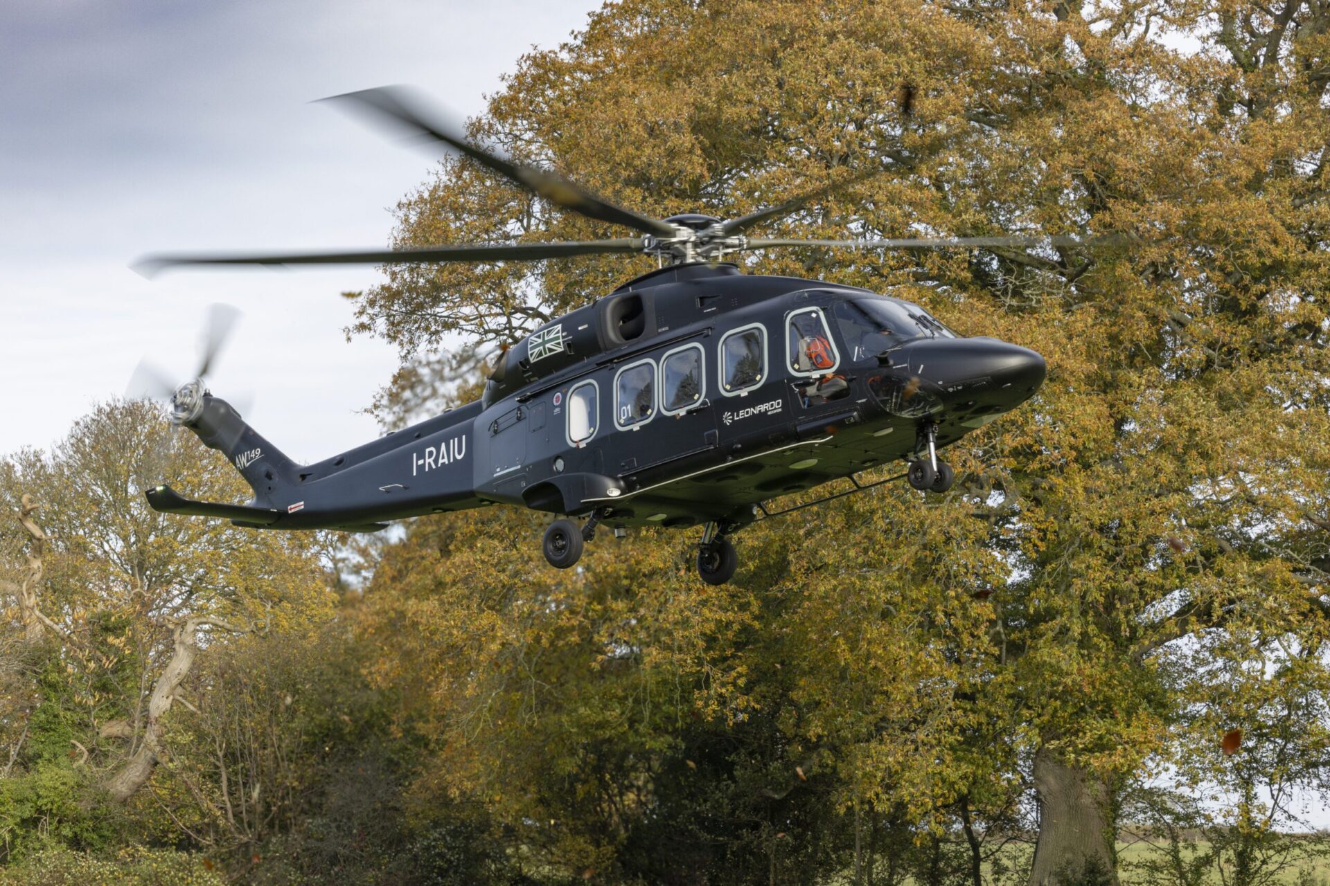AW149 demonstrator landing at Thorne House